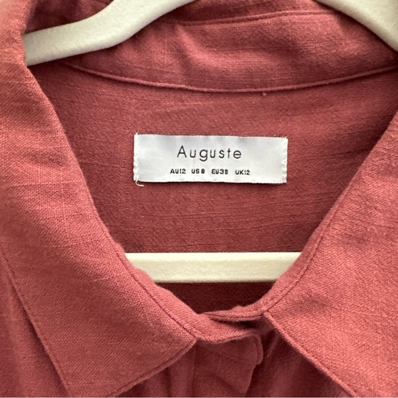 Auguste The Lable Medium Canyon Boyfriend Romper Rust Red Brown sezane - Picture 6 of 11
